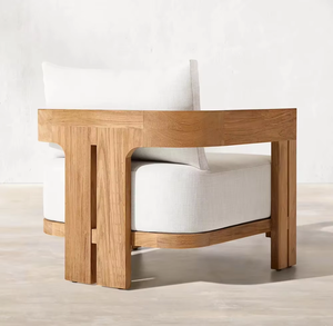 High Quality Modern Outdoor Garden Courtyard Solid Teak Wood <b>Rattan</b> Patio Furniture for Hotels Beaches Living/Dining Areas - Product Image 3
