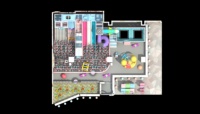 Aire de jeux intérieure commerciale pour enfants, thème Macaron Candy House, avec château gonflable, toboggan, piscine à balles et unité de jeu fusée, pour centre commercial