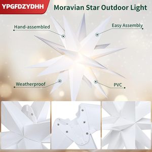 Luz Decorativa para Árbol de Navidad QF de 23 Pulgadas, Estrella Morava Grande, Funciona con Pilas, Control Remoto, para Interiores y Exteriores - Product Image 4