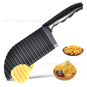 Wavy Potato Knife Stainless Steel French Fry Slicer Vegetable Cutter Easy To Clean Hand Wash Only Yangjiang Made - Product Image 1