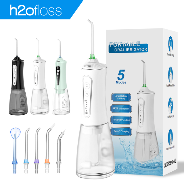 Factory Direct Sale High Frequency Pulse Portable Electric Water Flosser for Dental Teeth Cleaning Oral Hygiene Household Use