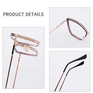 Montura de gafas Tr90 Cat Eye para mujer, protección contra luz azul, montura completa, lentes Ac, diseño cuadrilateral 87148 - Product Image 2