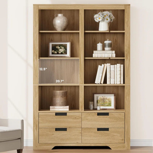 Estantería Estilo Rústico con 4 Cajones, Mueble de Almacenamiento Grande para Sala de Estar o Cocina - Product Image 5