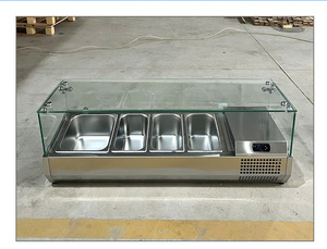 Xy tốt nhất thép không gỉ salad Máy làm lạnh di động làm mát bằng không khí trái cây kính hiển thị truy cập cho Salad thanh - Product Image 5