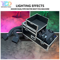 Machine à brouillard électrique 3000W en aluminium à double tuyau, brume basse, contrôle DMX512, débit de 40000 pieds cubes/minute pour effets scéniques