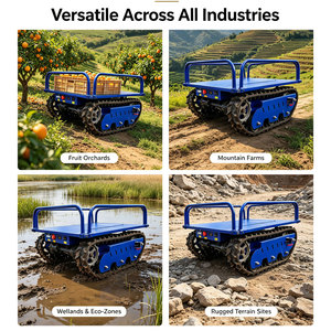 Véhicule de transport sur chenilles en caoutchouc alimenté par batterie pour la logistique agricole de la récolte des fruits et légumes - Product Image 2