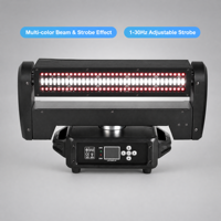 Projecteur LED mobile double face 350W 6x40W Beam Wash Strobe DMX512 RDM XY à rotation infinie, lumière d'effet de scène rouge et blanche