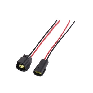汽车连接器公头和母头插头，用于汽车线束 DJ70216Y-1.8-21/11 黑色外壳 2 针温度传感器线束 - Product Image 3