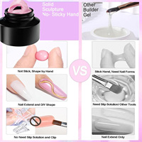 Gel UV Solide Personnalisé pour Ongles, Vernis Gel Naturel Antiadhésif, Extension d'Ongles Acrylique Solide, Gel de Construction 3D DIY