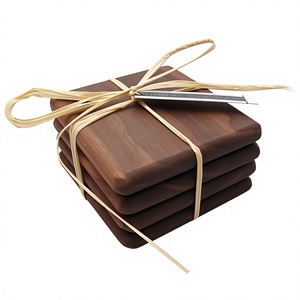 Natural Wooden Coasters Set for Cups Mugs Glasses and Bottles Reusable <b>Table</b> <b>Protectors</b> for Dining <b>Table</b> Coffee <b>Table</b> Office - Product Image 1