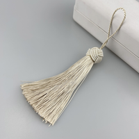 Erkoumi – Nouvelle frange à pompon en polyester blanc de 16 cm, style chinois écologique, pour sac, rideau, coussin, pendentif, accessoires de décoration