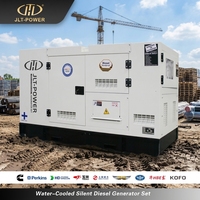 Générateur silencieux 110 kVA 88 kW triphasé AC 380 V 400 V 415 V, alimentation de secours industrielle avec ATS, cabine insonorisée, pour usine