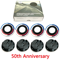 5 Set 56mm 68mm untuk Tutup Tengah Roda Mobil Model Floating BMW E46 E39 E38 E90 E60 X1 X3 X5 X6 50th Anniversary M1 M2 M3 M4 M5 Logo