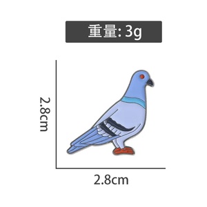 Broche mignonne <span class=keywords><strong>en</strong></span> forme de <span class=keywords><strong>pigeon</strong></span>, épinglette mignonne, série animaux de dessin animé, badge métallique, accessoire de mode, vente <span class=keywords><strong>en</strong></span> gros transfrontalière - Product Image 5