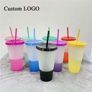 Vaso Personalizado con Logotipo de 24 oz, Tapa de PP Ecológica, Sensible al Calor, Cambia de Color, para Promociones - Product Image 1