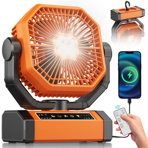 Ventilador de campamento portátil recargable de 20000mAh con batería para exteriores con ventilador de ventilación portátil ligero para acampar para tienda de campaña - Product Image 1