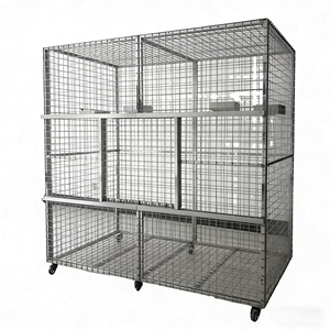 Gabbia per Uccelli di Lusso in Acciaio Inossidabile, Grande Voliera da Esterno per Pappagalli, Gabbia Traspirante in Ferro con Motivo Animale per Tutte le Stagioni - Product Image 2