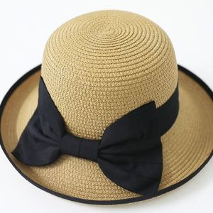 2024 New Straw Hat for Women Fold up Brim Lady Hat With Bow Back for Outdoor - Product Image 2