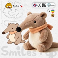Boneka Anteater Syal Kustom, Maskot Boneka Isi Dakron, Bahan Aman Non-Toksik, Bersertifikat CE UKCA, Boneka Lembut untuk Hadiah Bisnis
