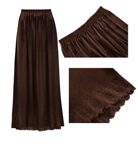 Robe somalienne Hanaan <span class=keywords><strong>Bati</strong></span>, jupe longue verte fluide, coupe évasée, tissée, unie, pour femme, taille élastique, style décontracté ethnique - Product Image 6