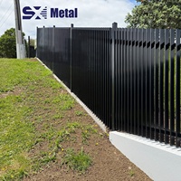 Poedercoating gelakte gelaste verticale aluminiumlegering bladafschermingspanelen voor menigtebeheersing, wegafscheidingen, eenvoudig te monteren, 1,8m hoog