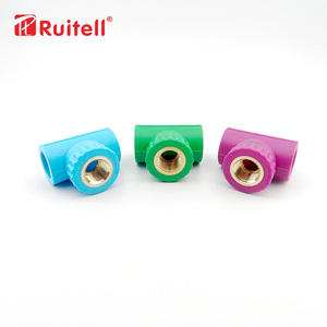 DIN tiêu chuẩn <span class=keywords><strong>PPR</strong></span> ống và phụ kiện bền 3-Way <span class=keywords><strong>PPR</strong></span> nữ chủ đề TEE kết nối với Công Đoàn NUT - Product Image 2