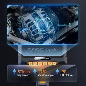 Endoscope G10 <span class=keywords><strong>Pro</strong></span> à double objectif 5m avec rotation à 360 degrés Caméra d'inspection serpent 5 pouces HD 1080P Endoscope industriel 8mm - Product Image 6