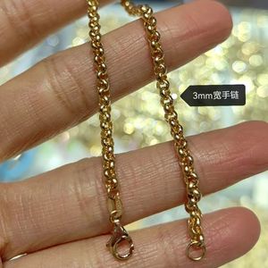 Cadena de Oro Puro de 18k de 45cm Personalizada Xinfly, Cadena Delgada Tipo O para Fabricación de Joyería DIY para Aniversarios - Product Image 4