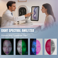 Analyseur de peau numérique IA HD, testeur facial et capillaire, analyseur de peau 3D, machine d'analyse cutanée 3D, 18 langues, machine d'analyse de la peau IA