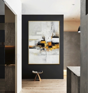 Bán buôn hiện đại trừu tượng 100% tay sơn tường nghệ thuật phong cách ban đầu bức tranh vải cho nhà trọ khách sạn trang trí nội thất - Product Image 2