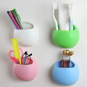Nhựa vệ sinh cá nhân chủ kem đánh răng bàn chải đánh răng chủ treo dính Wall Mount phòng tắm tắm đồ chơi tổ chức tắm lưu trữ