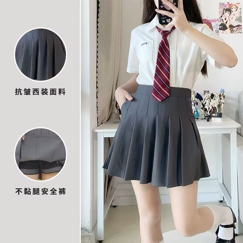 Taille élastique avec poches, gris