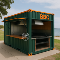 Bar à conteneurs modulaire de 20 pieds Bar à conteneurs moderne Bar de plage mobile de luxe Maisons Boulangerie Cuisine mobile préfabriquée