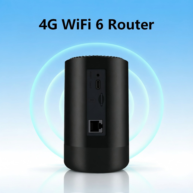 4G LTE Cat4 Router with RJ45 Port and USB Type C 2.4G WiFi6 Network 3800mAh Battery 4G MODEM for Camping and Business Meetings