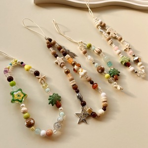 <strong>Unique</strong> Design <strong>Cell</strong> Phone Wrist Pendant Bead Summer Phone Strap Beads Sea Shell Phone Chain Wristlet String Lanyard - Product Image 5