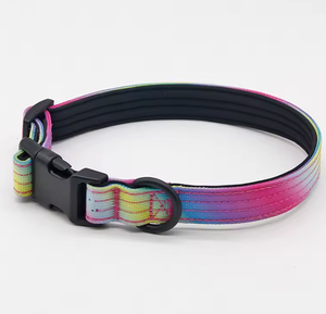 Grenzüberschreitendes neues Prinzessinnen-Stil Hundehalsband aus strapazierfähigem, reißfestem Polyester für mittelgroße und große Hunde, verstellbar, Farbverlauf - Product Image 5