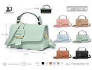 Bolso de mano con tapa abatible para mujer Jd, bolso de cuero sintético de microfibra, correa única, capacidad de 2-2,9 l - Product Image 1