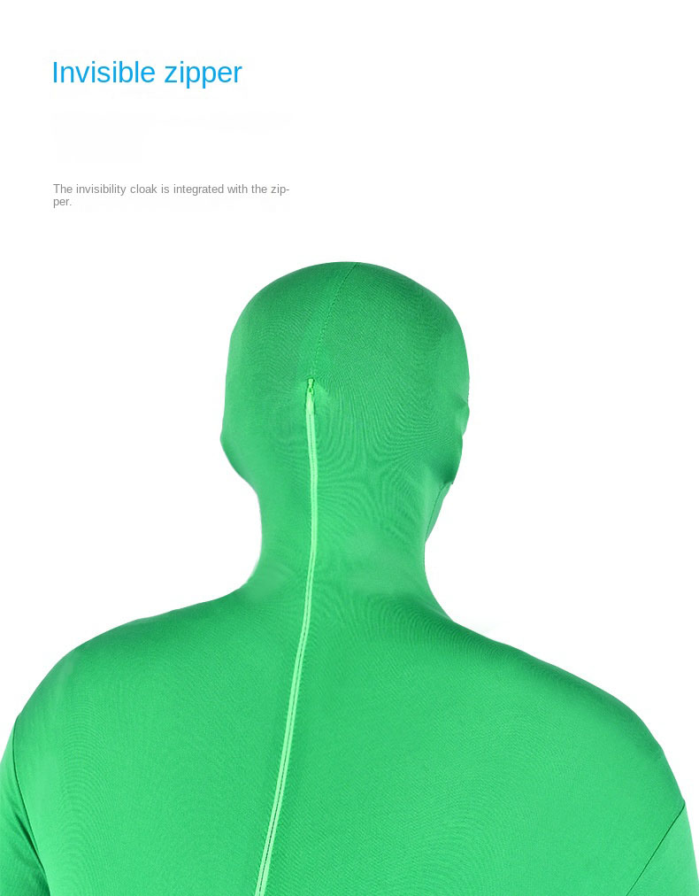Topiky Green Screen Chromakey Body Gants Capuche, Photographie Vert Chromakey Body, Unisex Spandex Stretch Costume Adulte Zentai Disappearing Man Body