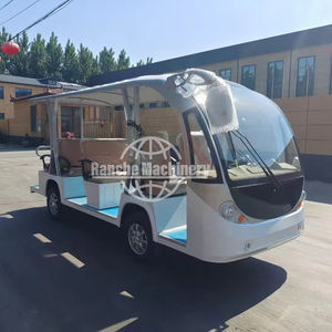 Autobuses Eléctricos Blancos Populares para Turismo, Diseño Clásico Personalizado, Precio Económico, Vehículo Abierto en Venta - Product Image 1