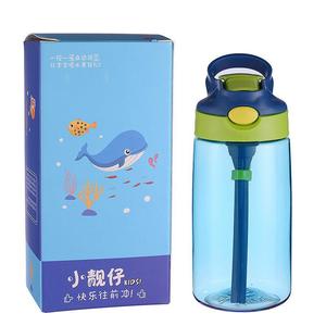 Garrafa de Água Ecológica Barata com Canudo para Crianças e Estudantes, Garrafa Plástica de 500ml com Padrão de Desenho Animado, Copo de Viagem para Água Fervente - Product Image 6