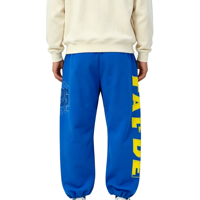 Pantalon de survêtement ample en molleton 450 GSM avec logo latéral appliqué, service ODM TaiDe, vente en gros, personnalisé en usine, streetwear pour hommes