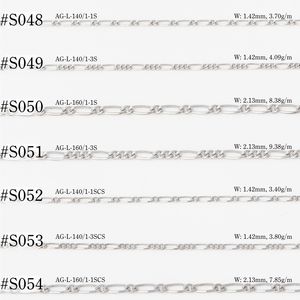 Sri Lanka Factory 925 Collar con patrón de rollo martillado de plata Cadenas de corte de diamante de alta calidad Patrón de rollo elegante de moda - Product Image 3