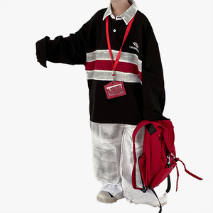 Camiseta Polo para Niños, Estilo Coreano, Otoño 2026, Sudadera Informal Holgada, Top de Manga Larga para Bebés, a la Moda - Product Image 3