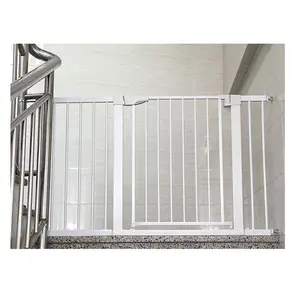 Barrière rétractable pour chien sans perçage pour escalier Garde-corps de porte pour animaux de compagnie Métal de haute qualité + ABS Barrière de sécurité pour bébé Porte de jeu