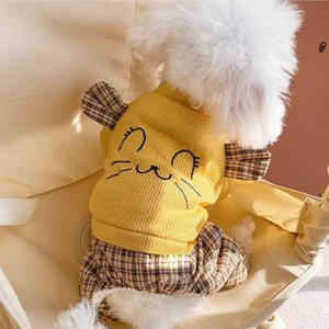 Dog Smiley Face Sweater Thickened Four-Paw Cotton Jacket Winter Pet <b>Clothes</b> <b>For</b> <b>Teddy</b> <b>Bear</b> Bichon Frise Schnauzer Poodle - Product Image 1
