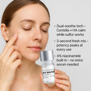10% bubuk belerang-to-Cream konsentrat anti-keriput pemutih jerawat Spot perawatan breakout kemerahan Pengontrol Minyak tak terlihat Normal - Product Image 3