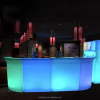 Meuble de comptoir de bar portable en plastique avec Led/barre mobile à Led droite comptoir de bar moderne étanche à vendre
