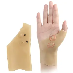 Luvas corretoras de artrite em gel de silicone para pulso e polegar, terapia magnética de venda quente