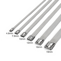 Attache-câble à boule autobloquante en acier inoxydable 304 316 4,6 mm x 100 mm pour usage industriel