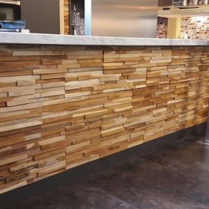 MUMU DESIGN Self Adhesive <strong>Wood</strong> Wallboard <strong>Planks</strong> <strong>Reclaimed</strong> Rustic Look <strong>Wood</strong> Mosaic - Product Image 6